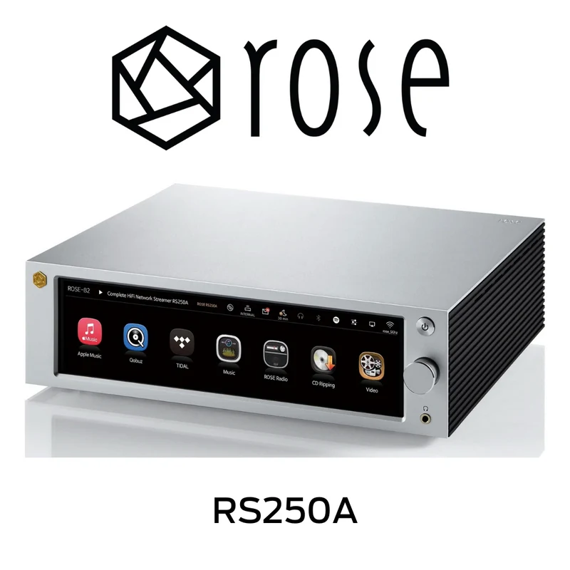 HiFi Rose RS250A - Lecteur réseau avec un DAC (Argent/Noir)