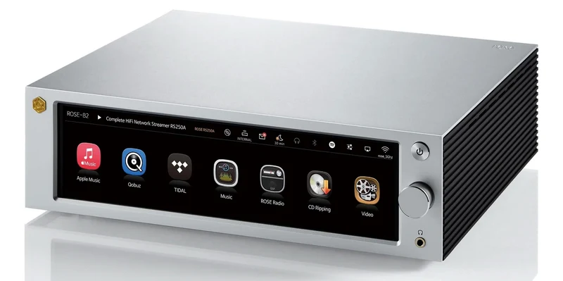HiFi Rose RS250A - Lecteur réseau avec un DAC (Argent/Noir)