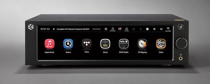 HiFi Rose RS250A - Lecteur réseau avec un DAC (Argent/Noir)