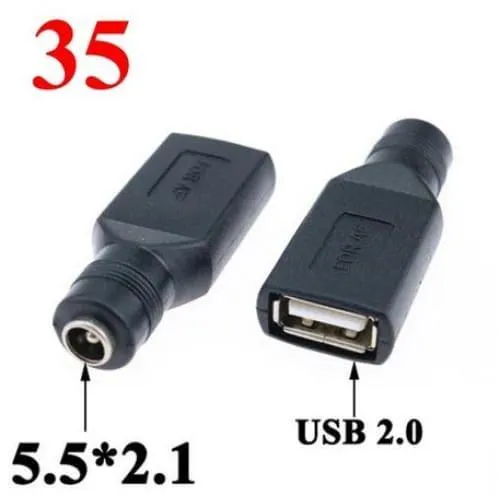 Convertisseur de fiches d'adaptation Input 5.5x2.1mm