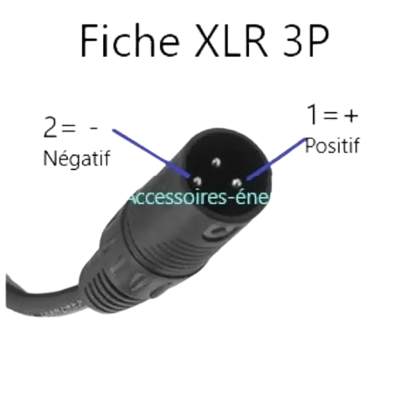 Câble Convertisseur Fiche DC en 3P XLR
