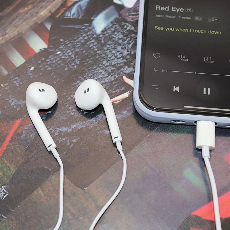 écouteurs Intra-auriculaires Filaires, avec Micro, pour Iphone 13 12 11 Pro Xr X 8 plus Max
