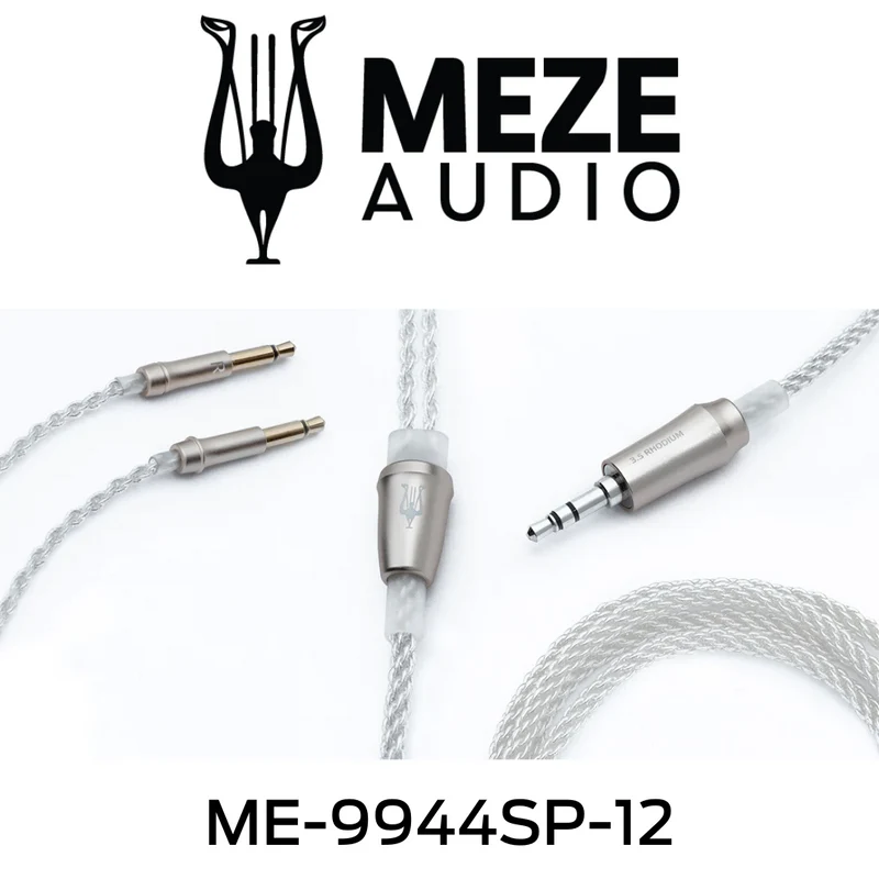 Meze Audio ME-9944SP-12 - Câbles de mise à niveau mono 3.5mm argentés pour séries 109 Pro, Liric & 99