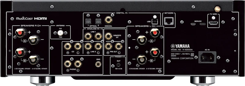 Yamaha RN2000A - Récepteur Stéréo MusicCast 120W/c, DAC, lecteur réseau, phono