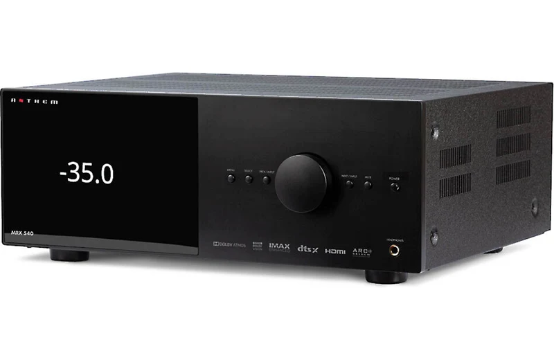 Anthem MRX540 8K - Récepteur cinéma maison 5.2, 8K, 100W, 5 canaux amplifiés, 7.2 préamplifiés, Calibration ARC