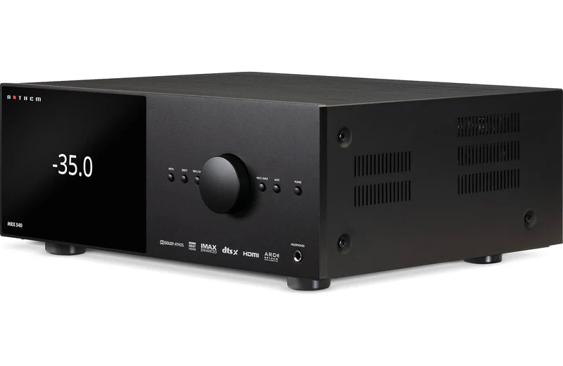 Anthem MRX540 8K - Récepteur cinéma maison 5.2, 8K, 100W, 5 canaux amplifiés, 7.2 préamplifiés, Calibration ARC