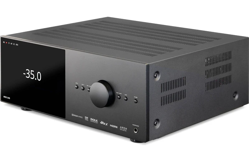 Anthem MRX540 8K - Récepteur cinéma maison 5.2, 8K, 100W, 5 canaux amplifiés, 7.2 préamplifiés, Calibration ARC
