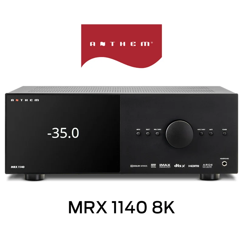 Anthem MRX1140 8K - Récepteur cinéma maison 11.2, 8K, 140W, 11 canaux amplifiés, 15.2 préamplifiés, Calibration ARC