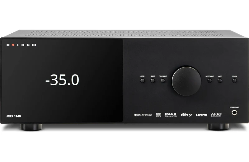 Anthem MRX1140 8K - Récepteur cinéma maison 11.2, 8K, 140W, 11 canaux amplifiés, 15.2 préamplifiés, Calibration ARC