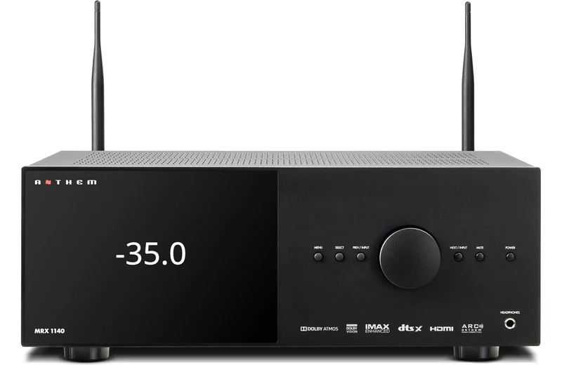Anthem MRX1140 8K - Récepteur cinéma maison 11.2, 8K, 140W, 11 canaux amplifiés, 15.2 préamplifiés, Calibration ARC