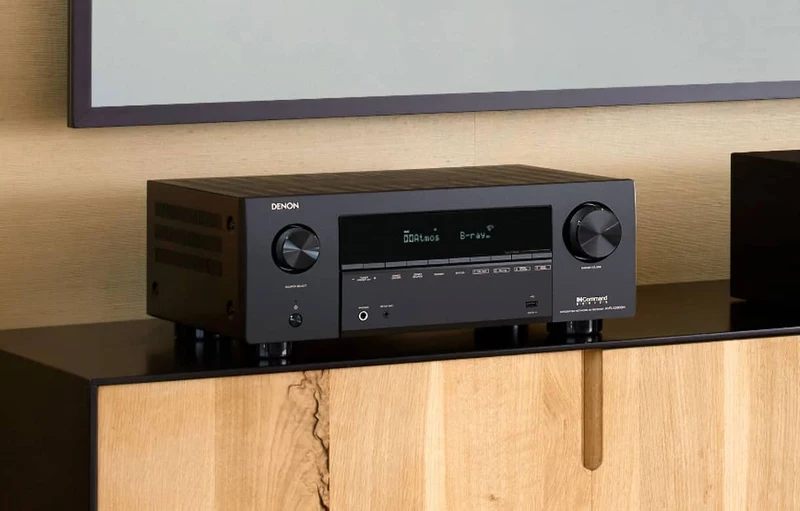 Denon AVRX2800H - Récepteur cinéma maison 7.2, 8K, 95W, 7 canaux amplifiés, vidéos 8K, son 3D!