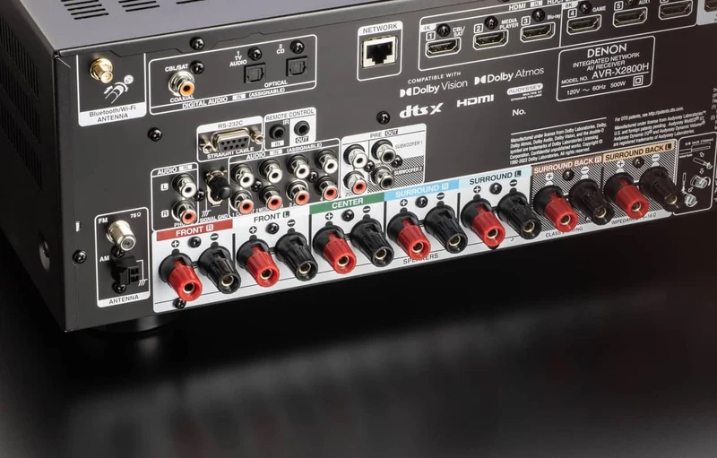 Denon AVRX2800H - Récepteur cinéma maison 7.2, 8K, 95W, 7 canaux amplifiés, vidéos 8K, son 3D!