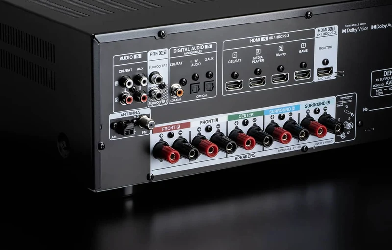 Denon AVR570BT - Récepteur cinéma maison 5.2, 70W, 5 canaux amplifiés, vidéo 8K