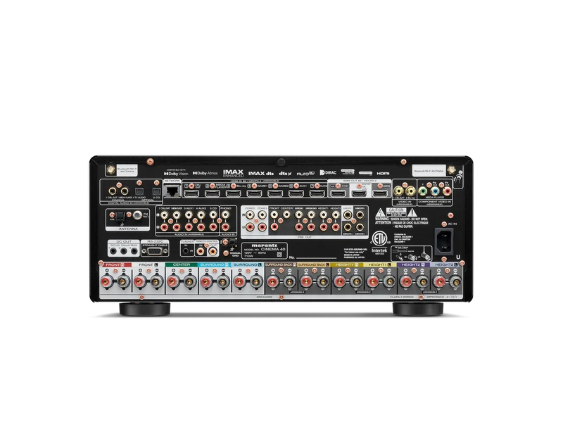 Marantz Cinema 40 - Récepteur cinéma maison 9.4, 8K, 125w, 9 canaux amplifiés, Dolby Atmos, DTS:X