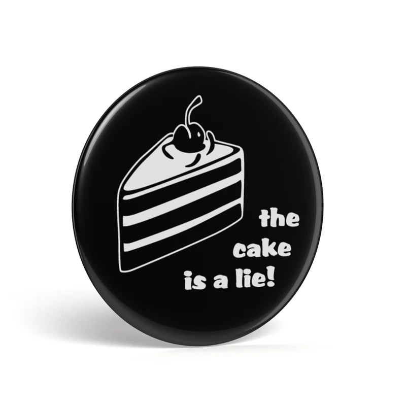 Bouton geek Le gâteau est un mensonge