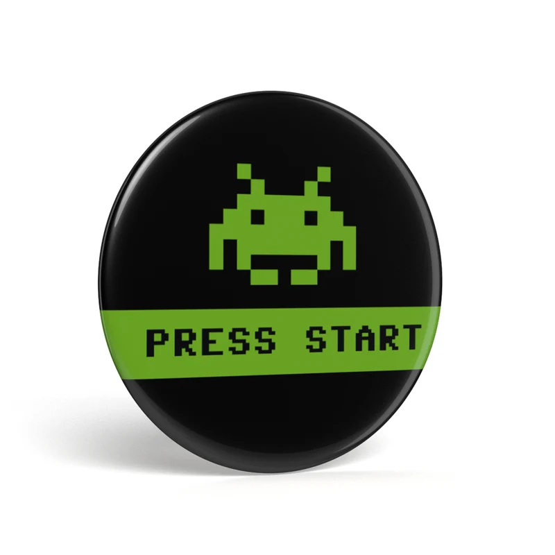 Bouton Geek Press Start