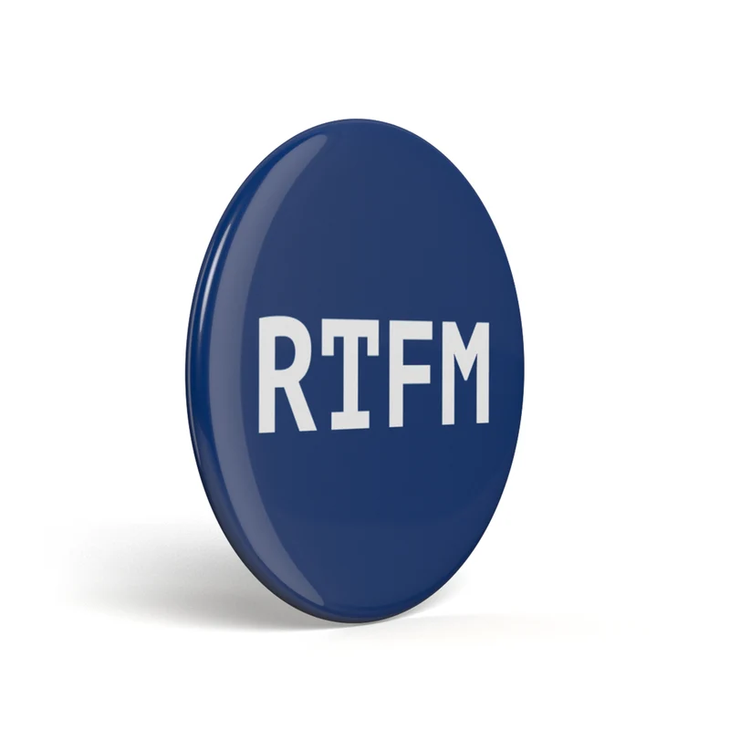 Bouton geek RTFM