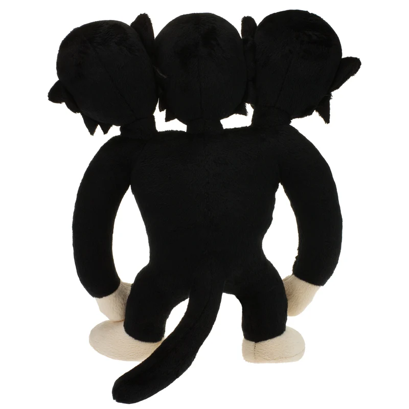 Singe à trois têtes en peluche