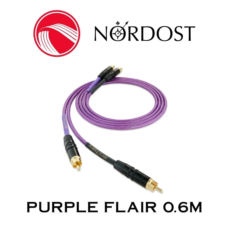 NORDOST Purple Flair - Câble d'interconnexion RCA-RCA, 6 conducteurs à noyau solide