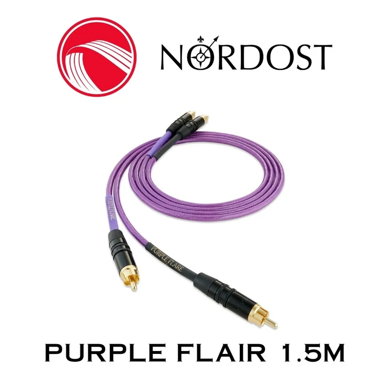 NORDOST Purple Flair - Câble d'interconnexion RCA-RCA, 6 conducteurs à noyau solide