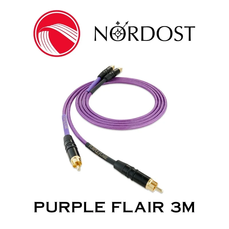 NORDOST Purple Flair - Câble d'interconnexion RCA-RCA, 6 conducteurs à noyau solide