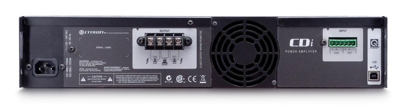 Crown CDI 2000 - Amplificateur de puissance commercial 2 canaux 800W 4 Ohm, 2 x 800W 70V
