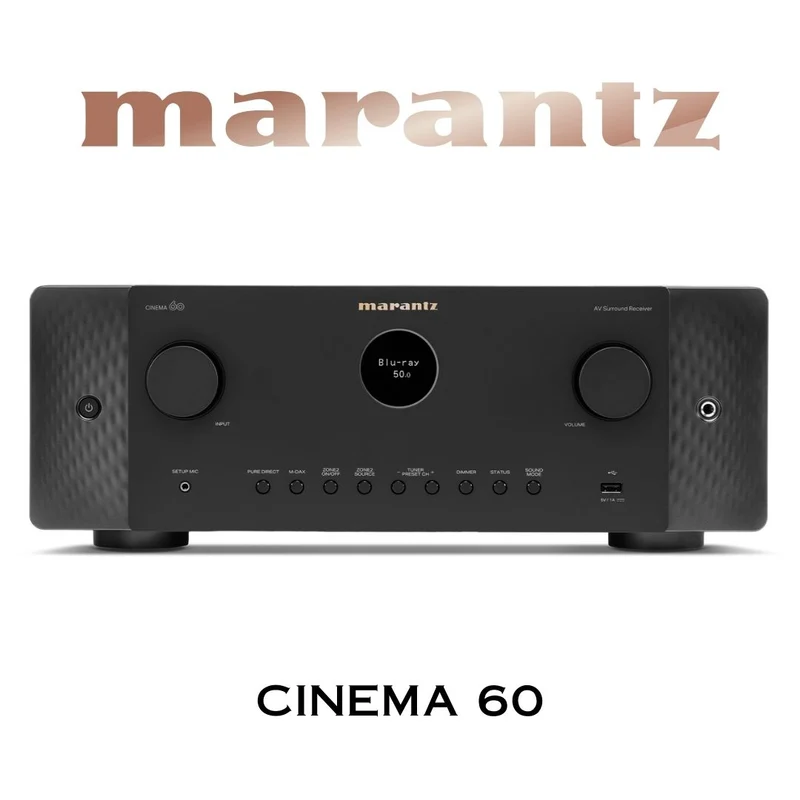 Marantz Cinema 60 - Récepteur cinéma maison 7.2, 8K, 100W, 7 canaux amplifiés, Dolby Atmos, DTS:X
