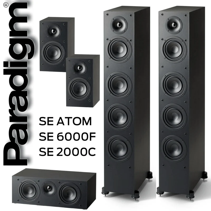 Paradigm SE6000-SE2000C-SEATOM - Ensemble de haut-parleurs cinéma maison Série Monitor