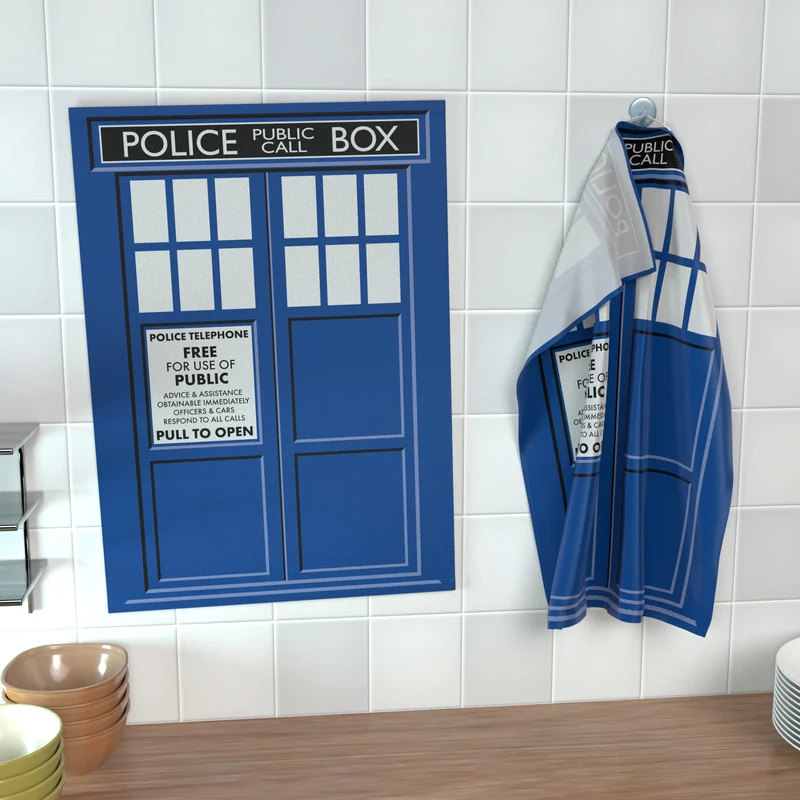 Serviette à vaisselle Police Call Box