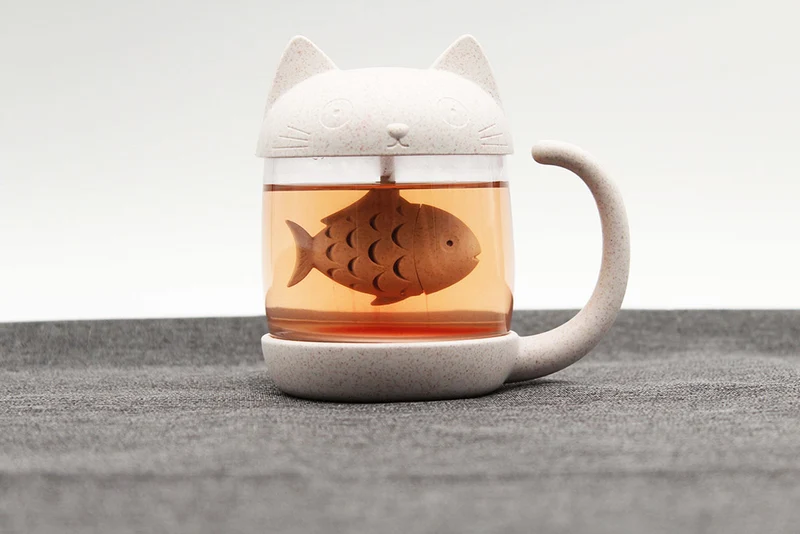 Tasse à thé pour chats avec passoire à thé
