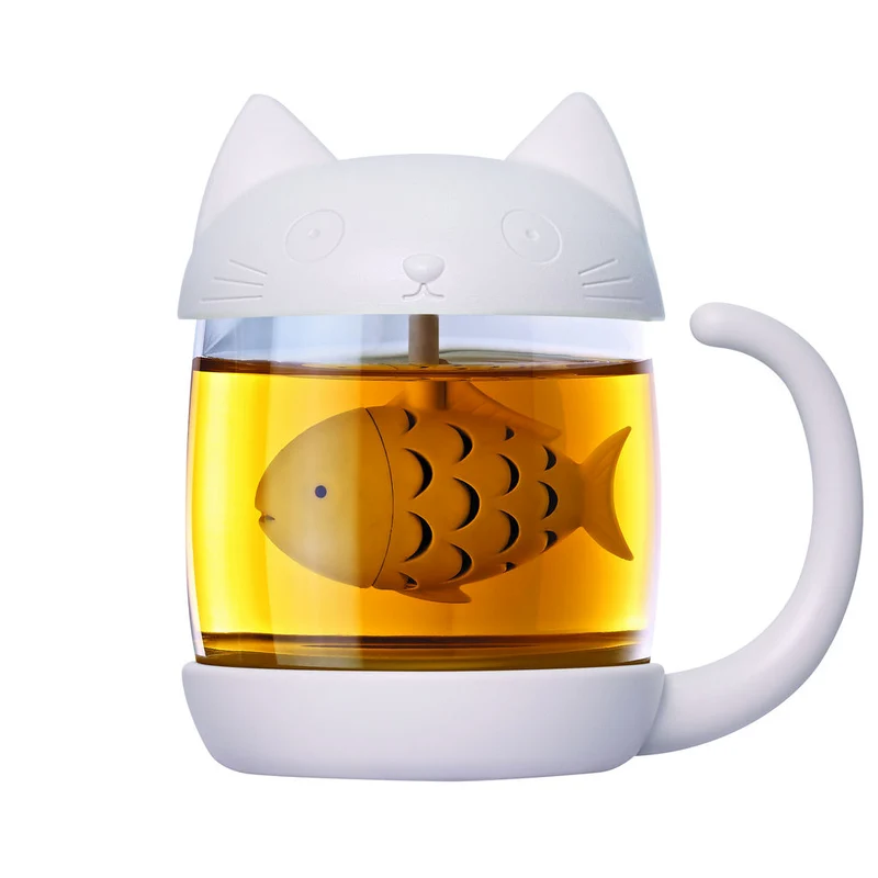 Tasse à thé pour chats avec passoire à thé