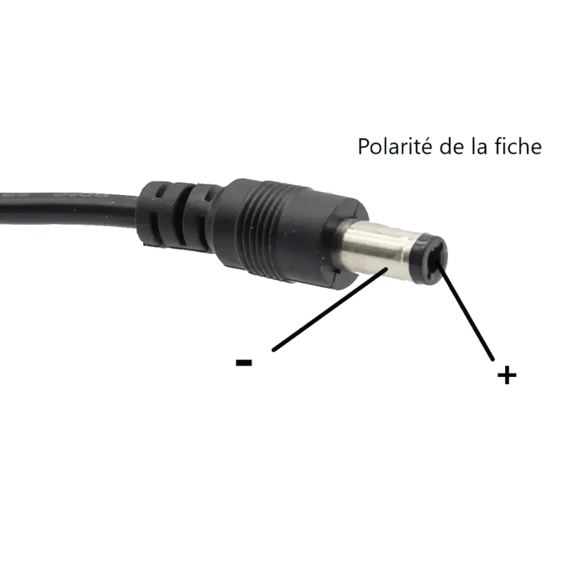 Alimentation 10 V 2 A 20 W avec jack DC 5.5 x 2.5 mm