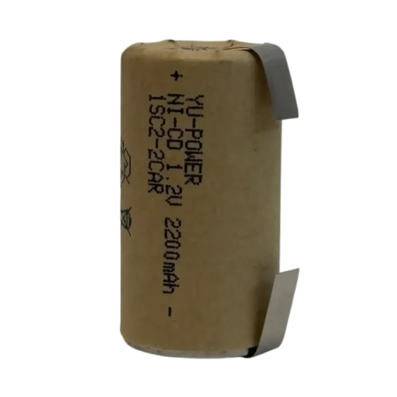 Accu SC Ni-Cd 1.2V 2200mAh SubC avec languettes à souder