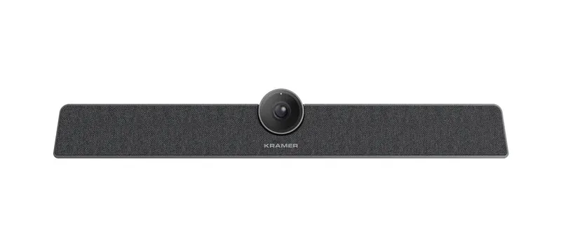 Kramer - Barre de son de vidéoconférence avec appareil photo 12MP, champ de vision 120˚, zoom numérique 5x et 6 microphones MEMS K-BAR
