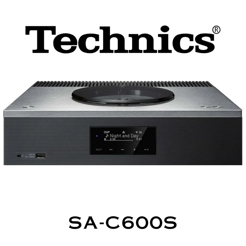Technics SAC600S - Système tout-en-un 60 W/C, Lecteur CD et Réseau, Radio DAG, DAC 32 Bits
