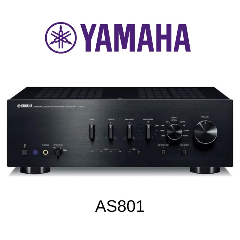Yamaha AS801 - Amplificateur stéréo intégré 100Watts par canal, DAC, entrée phono, HP A/B