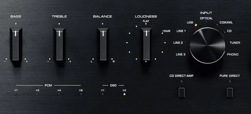 Yamaha AS801 - Amplificateur stéréo intégré 100Watts par canal, DAC, entrée phono, HP A/B