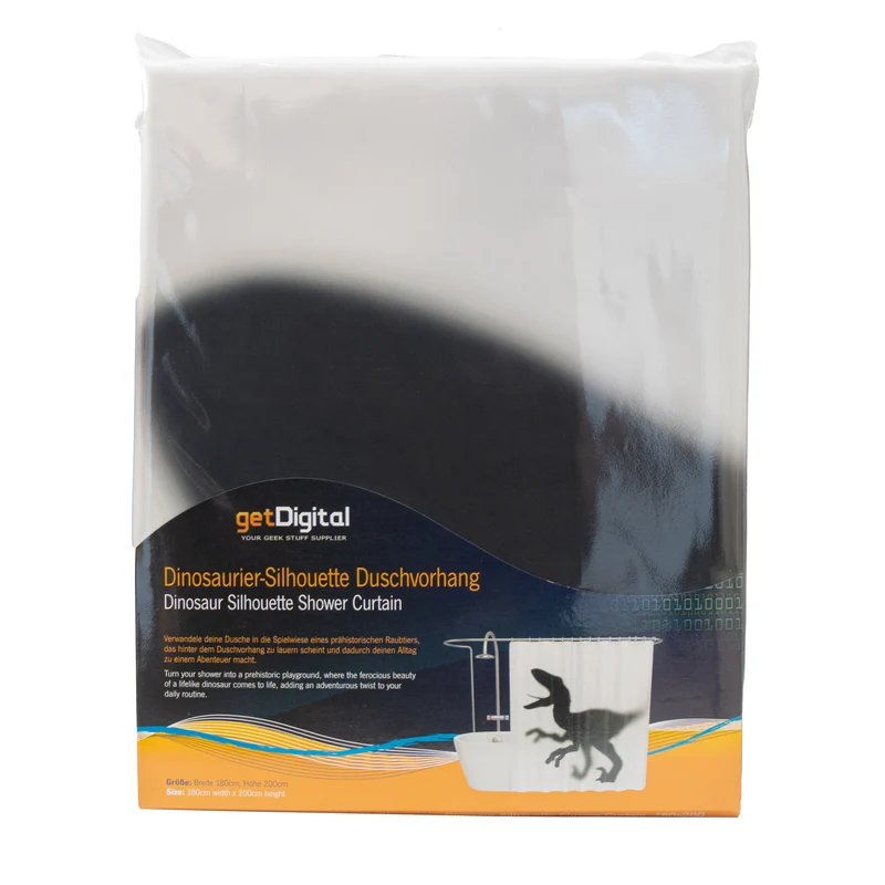 Rideau de douche silhouette de dinosaure