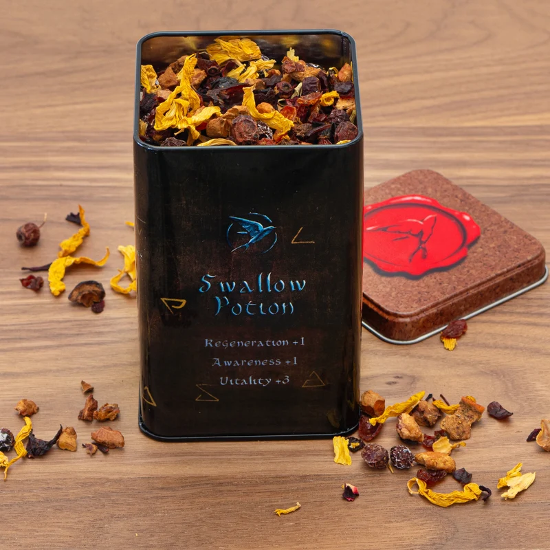 Boîte à thé fantaisie Potion d'hirondelle