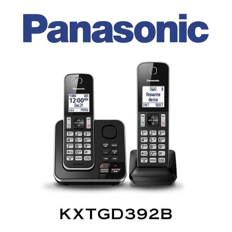 Panasonic KXTGD392B - Téléphone sans fil avec répondeur et 2 combinés