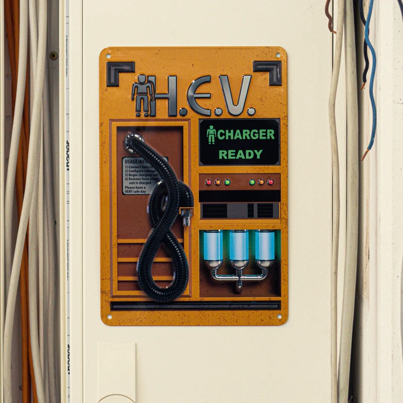 Plaque en tôle HEV Charger inspirée par Half-Life