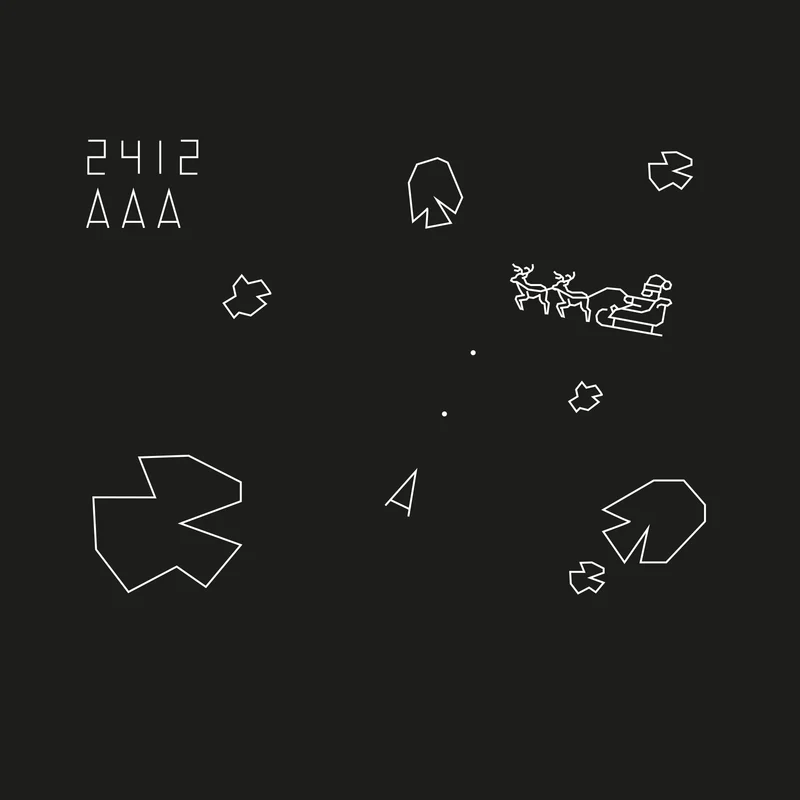 Autocollant Asteroids X-Mas