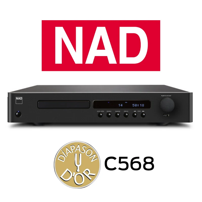 NAD C568 - Lecteur CD avec DAC Wolfson WM8741 24 Bits