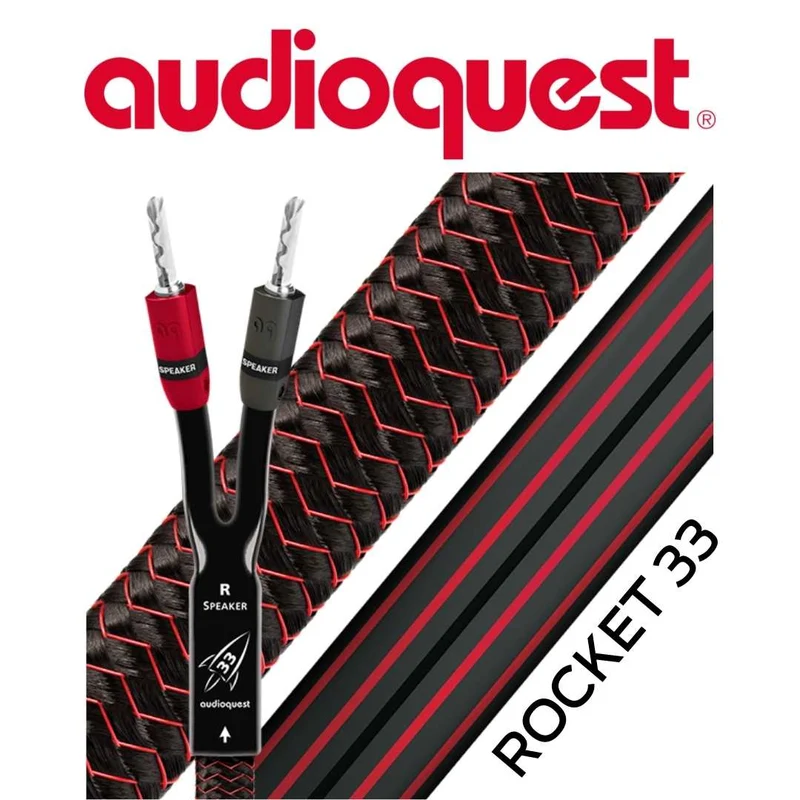 AudioQuest Rocket 33 - Câble de haut-parleurs 14 AWG (la paire)