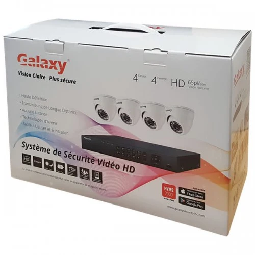 Galaxy - Système de sécurité professionnel 5MP 4CH HD-TVI - SEDKIT4D54