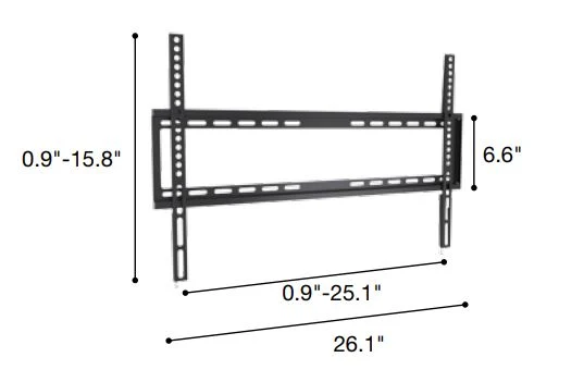 Sonora SP64 - Support mural fixe pour téléviseurs de 40" et plus, 77lb max.