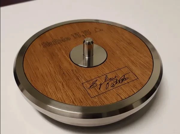 Plateau de transit pour vinyle en acier inoxidable 3''7/8 de 994g