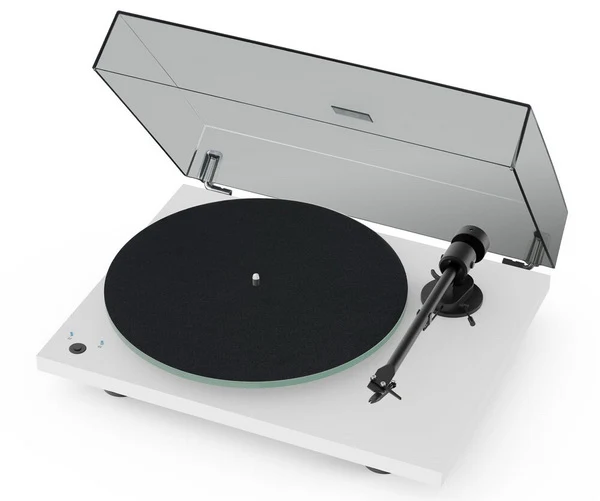 Pro-Ject T1 - Table tournante haute fidélité avec cartouche Ortofon OM 5E (Blanche)