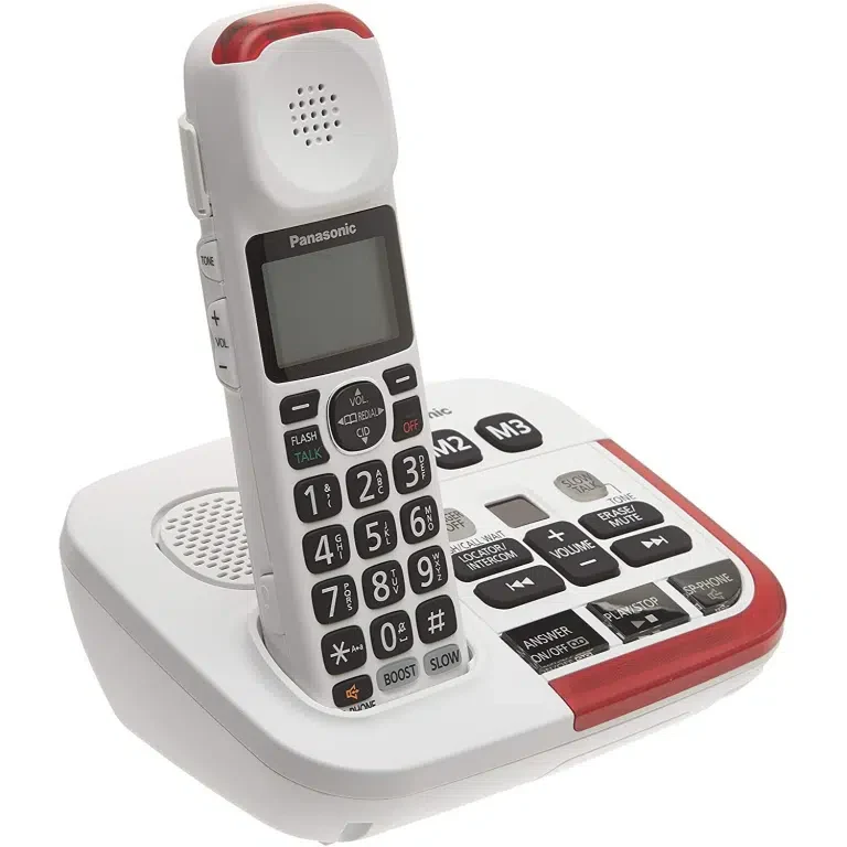 Panasonic KXTGM470W - Téléphone sans fil avec amplificateur des appels +40 dB