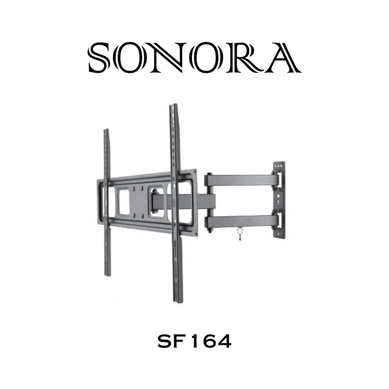Sonora SF164 - Support plein mouvement à 3 pivots pour téléviseur de 37" et plus, 77lb max.